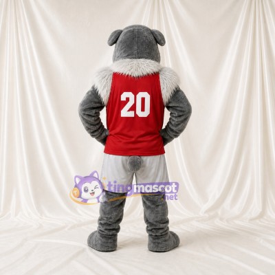 Basketball Jersey Bulldog Mascot Costume Full Body for Adults Sports Events
