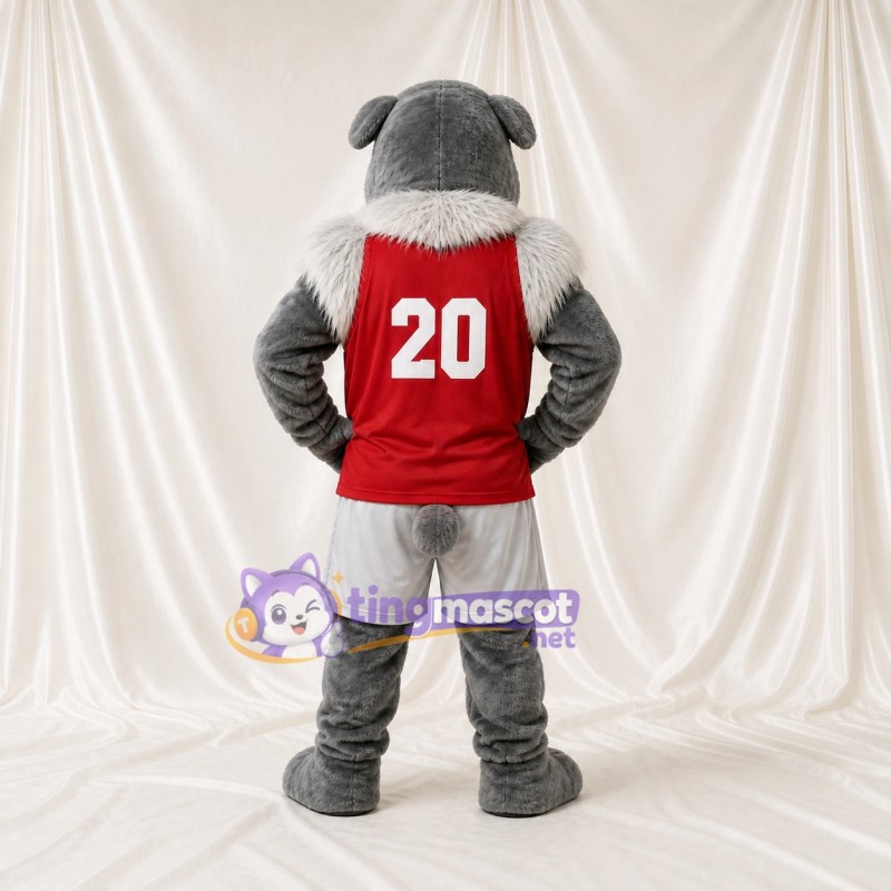 Basketball Jersey Bulldog Mascot Costume Full Body for Adults Sports Events