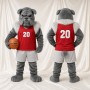 Basketball Jersey Bulldog Mascot Costume Full Body for Adults Sports Events