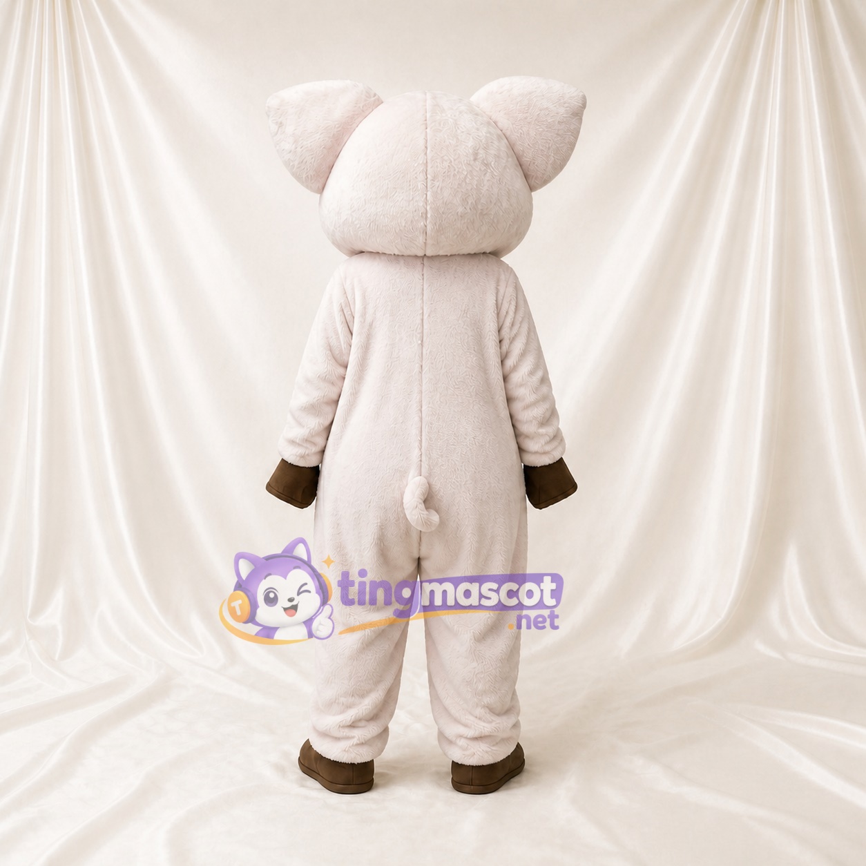 Cochon Blanc Costume de mascotte intégral pour adultes Événements gastronomiques