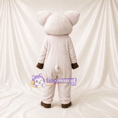 Cochon Blanc Costume de mascotte intégral pour adultes Événements gastronomiques