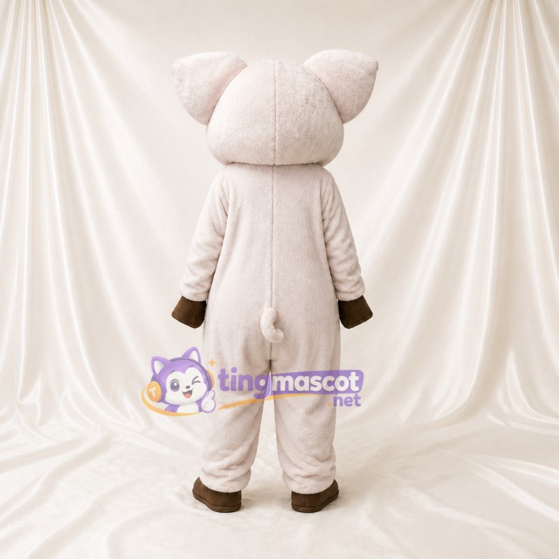 Cochon Blanc Costume de mascotte intégral pour adultes Événements gastronomiques