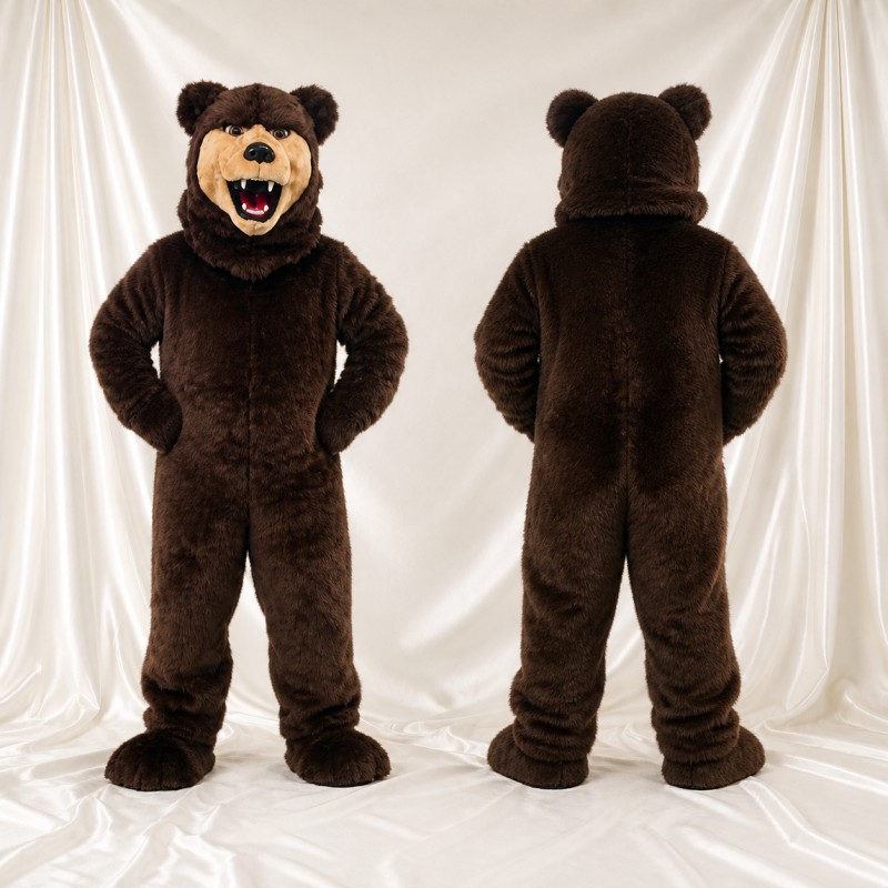 Bear Mascot Costume Full Body for Adults Outdoor Events