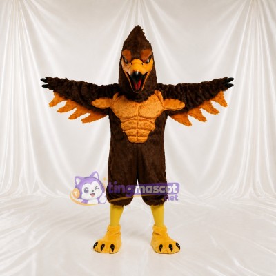 Brown Eagle Mascot Costume Full Body for Adults Sports Events