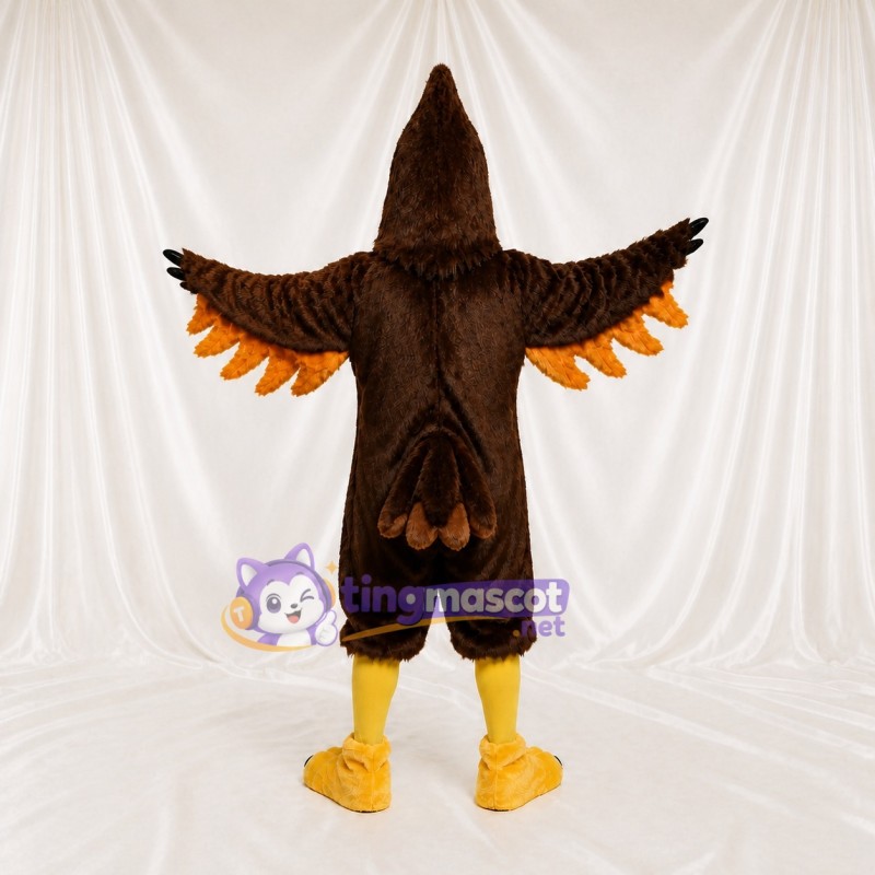 Brown Eagle Mascot Costume Full Body for Adults Sports Events