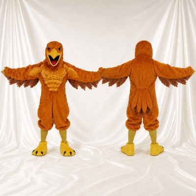 Orange Eagle Mascot Costume Full Body for Adults Sports Events