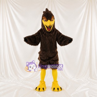 Dark Brown Eagle Mascot Costume Full Body for Adults Sports Events