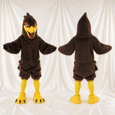 Dark Brown Eagle Mascot Costume Full Body for Adults Sports Events