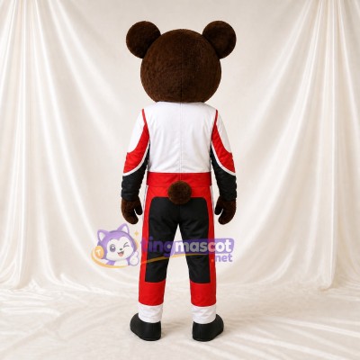 Athletic Brown Bear Mascot Costume Full Body for Adults Sports Events