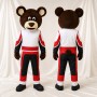 Athletic Brown Bear Mascot Costume Full Body for Adults Sports Events