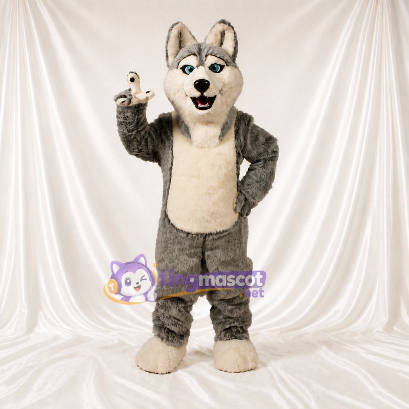 Husky Costume de mascotte intégral pour adultes Événements sportifs