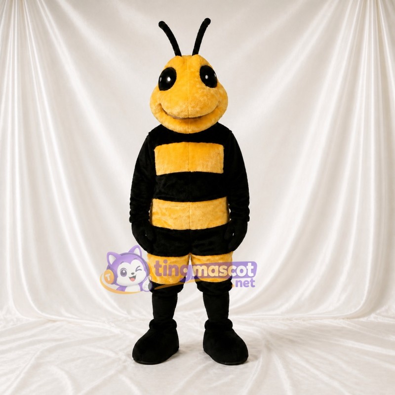 Classic Round Bee Mascot Costume Full Body for Adults School Events