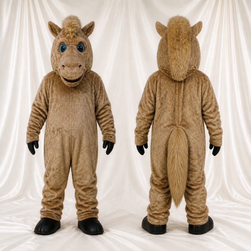Cheval Costume de mascotte intégral pour adultes Événements gastronomiques