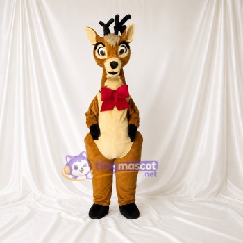 Brown Deer Mascot Costume Full Body for Adults Christmas