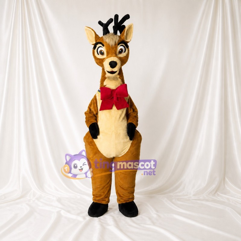 Brown Deer Mascot Costume Full Body for Adults Christmas