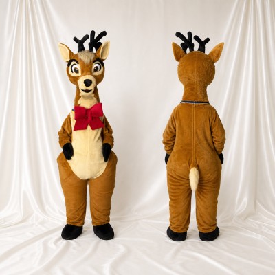 Brown Deer Mascot Costume Full Body for Adults Christmas