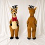 Cerf marron Costume de mascotte intégral pour adultes Noël