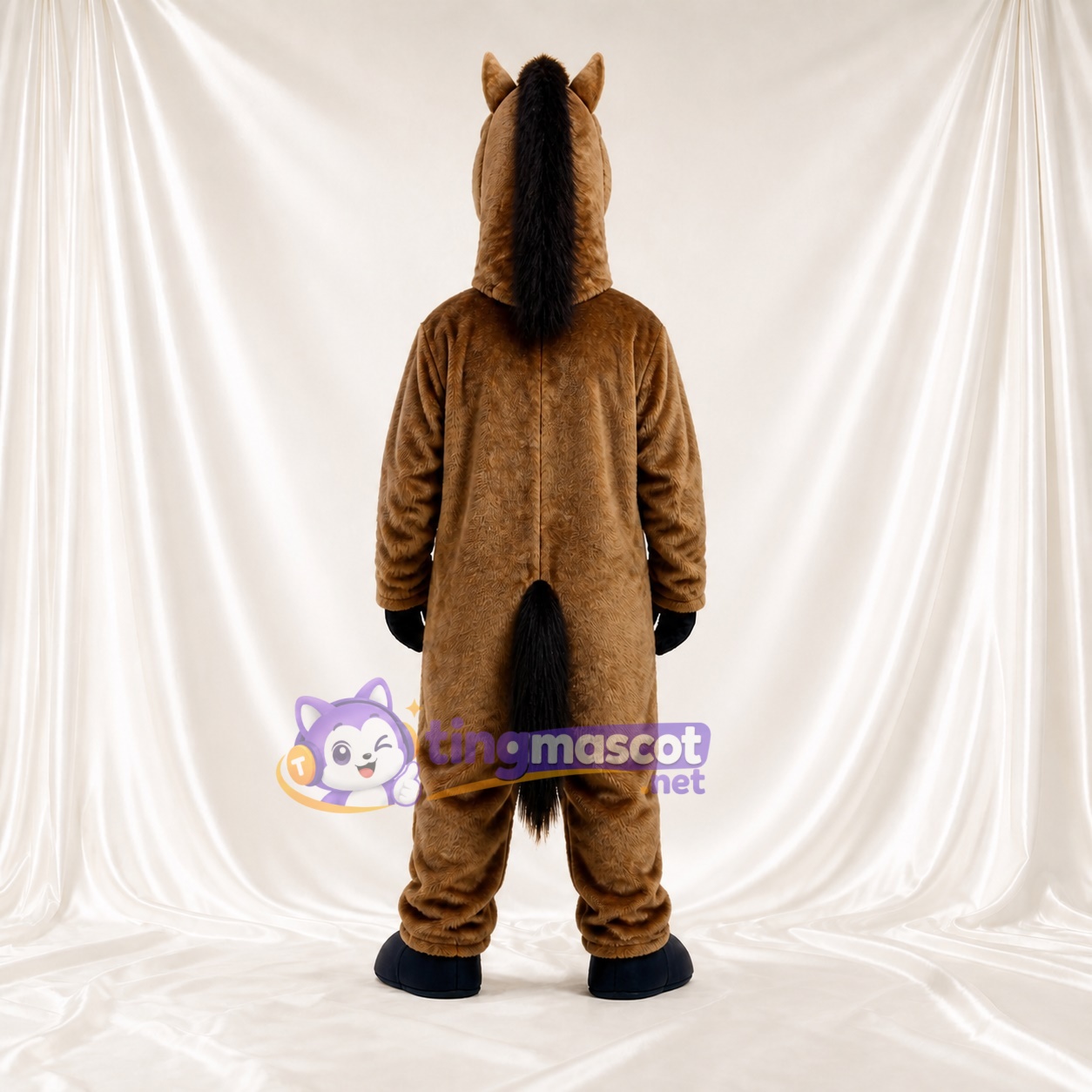 Cheval brun Costume de mascotte intégral pour adultes Événements gastronomiques