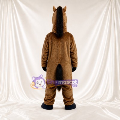 Brown Horse Mascot Costume Full Body for Adults Food Events