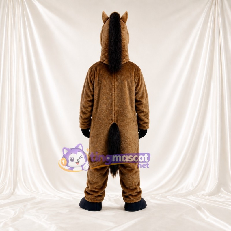 Brown Horse Mascot Costume Full Body for Adults Food Events