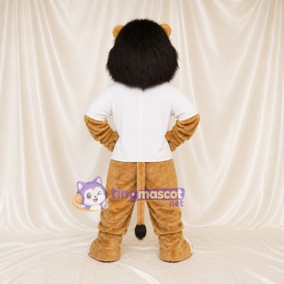 Lion Blanc Sportif Costume de mascotte intégral pour adultes Événements sportifs