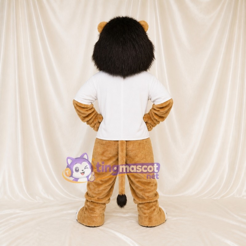 Lion Blanc Sportif Costume de mascotte intégral pour adultes Événements sportifs