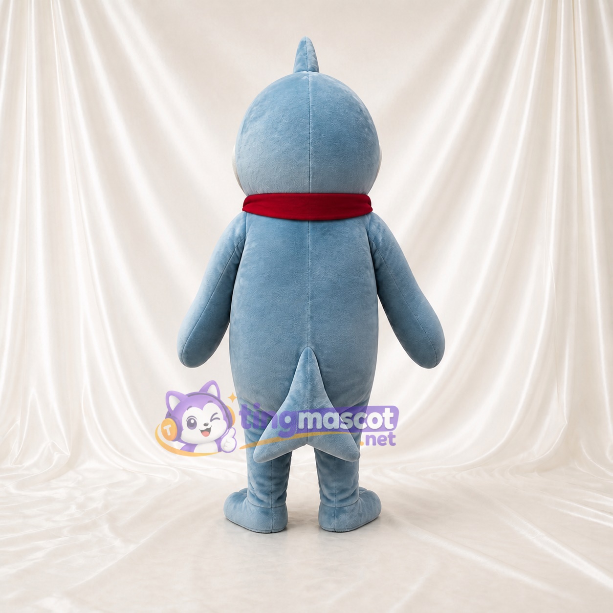 Blue and Red Shark Mascot Costume Full Body for Adults Aquariums Blue and Red Shark Mascot Costume Full Body for Adults Aquariums