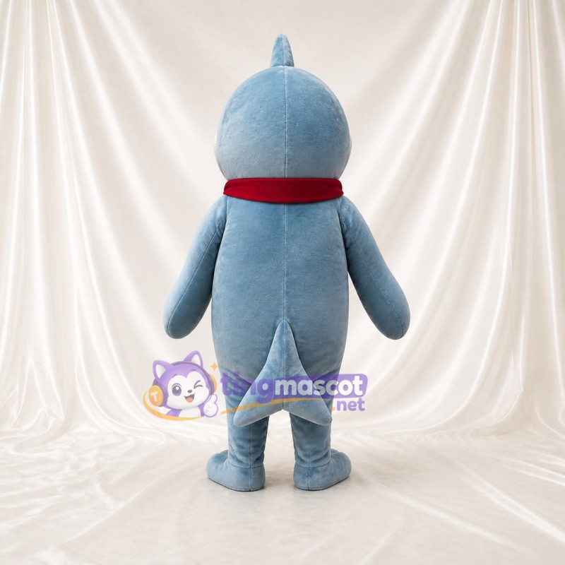 Blue and Red Shark Mascot Costume Full Body for Adults Aquariums