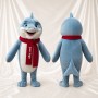 Blue and Red Shark Mascot Costume Full Body for Adults Aquariums