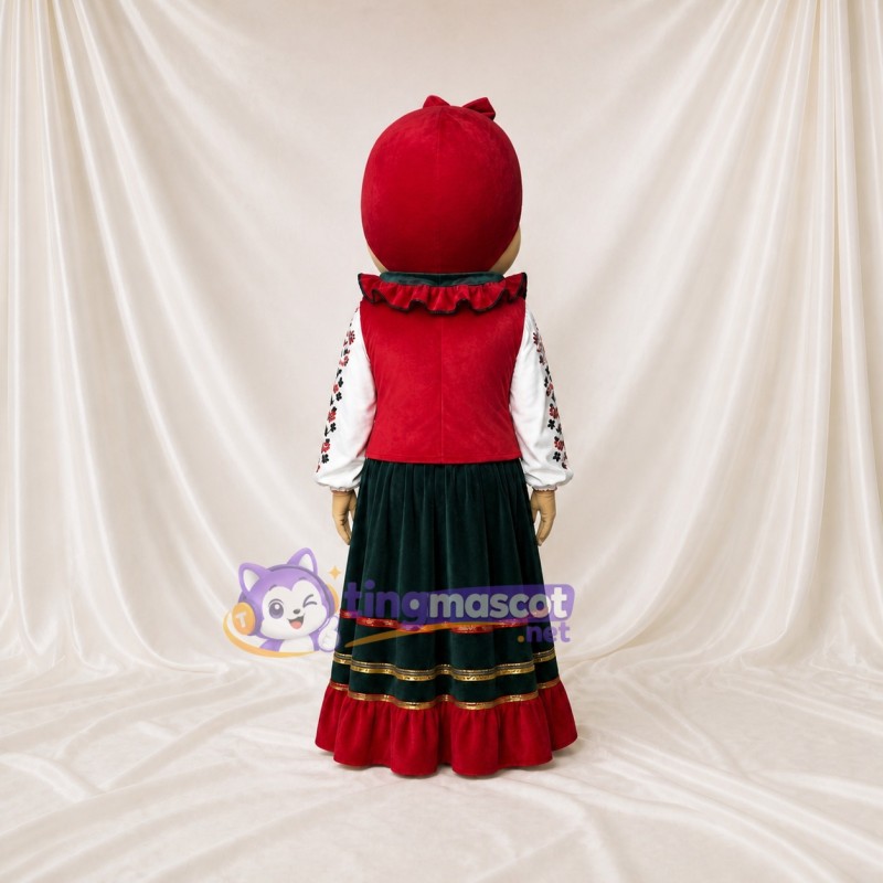 Folk Dancer Mascot Costume Full Body for Adults Stage Events