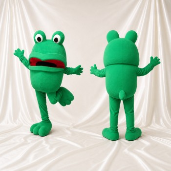Green Frog Mascot Costume Full Body for Adults Aquariums