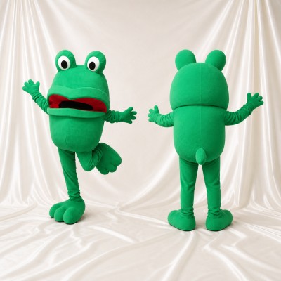 Green Frog Mascot Costume Full Body for Adults Aquariums