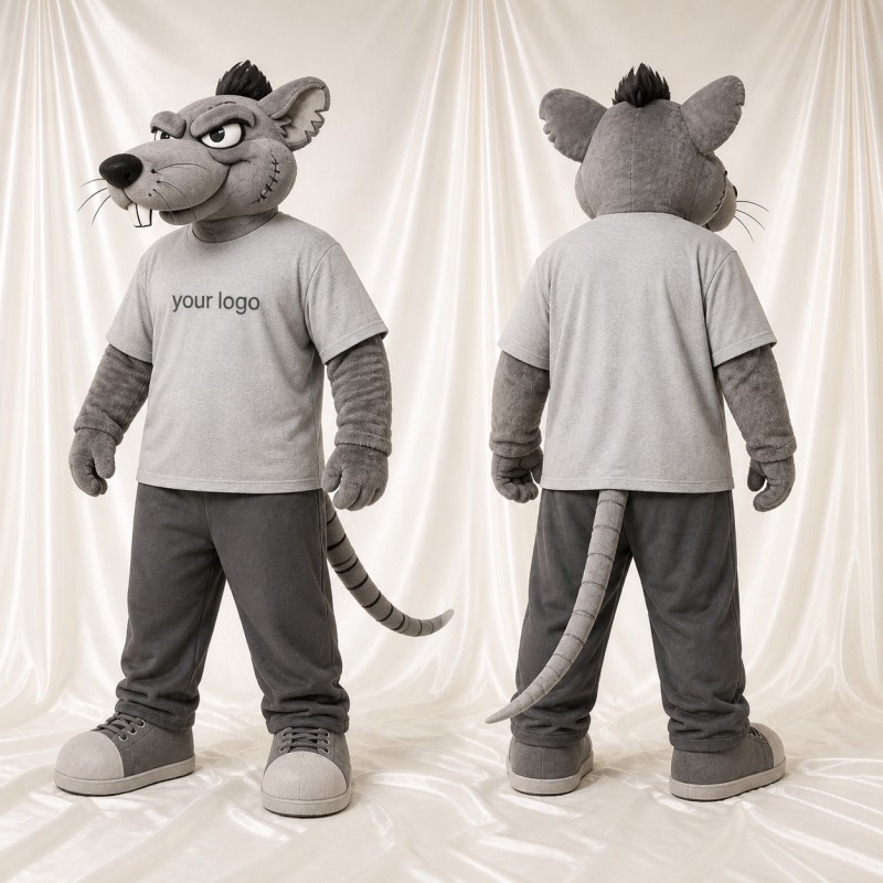 Costume de mascotte rat intégral pour adultes – événements sportifs