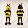 Abeille à antennes rayées Costume de mascotte intégral pour adultes Événements scolaires
