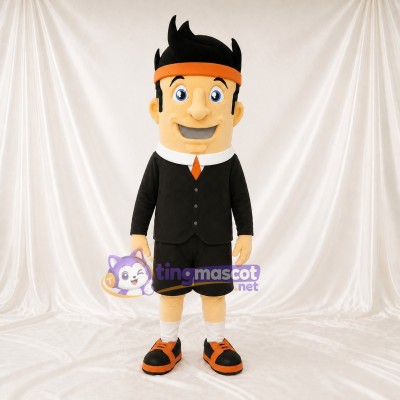 Boy Character Mascot Costume Full Body for Adults Sports Events