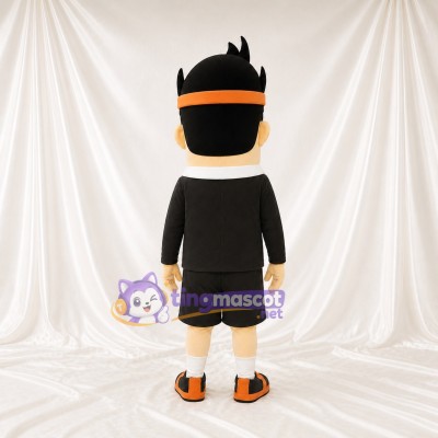 Boy Character Mascot Costume Full Body for Adults Sports Events