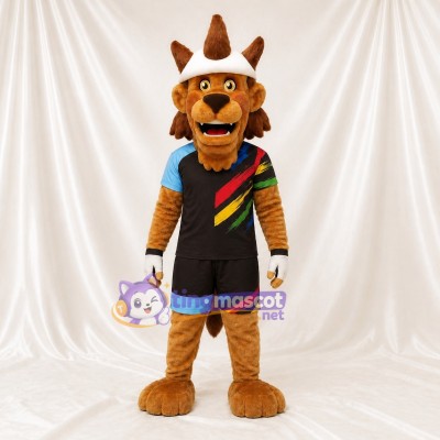 Athletic Team Lion Mascot Costume Full Body for Adults Sports Events