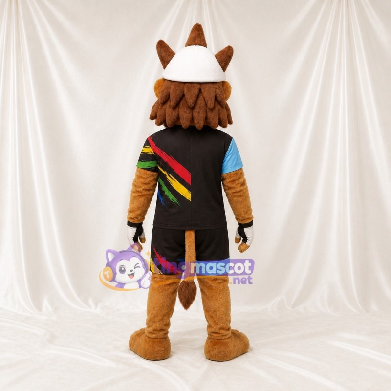Athletic Team Lion Mascot Costume Full Body for Adults Sports Events