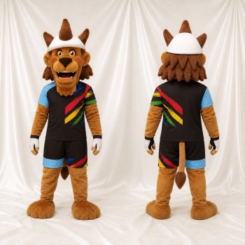 Athletic Team Lion Mascot Costume Full Body for Adults Sports Events