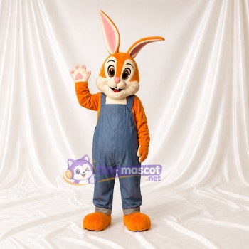 Lapin Orange Costume de mascotte intégral pour adultes Événements scolaires