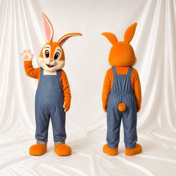 Lapin Orange Costume de mascotte intégral pour adultes Événements scolaires