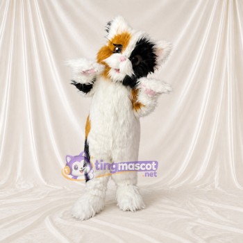 Chat blanc Costume de mascotte intégral pour adultes Événements