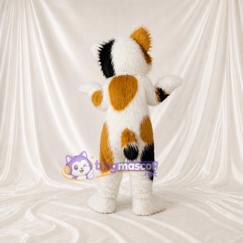 Chat blanc Costume de mascotte intégral pour adultes Événements