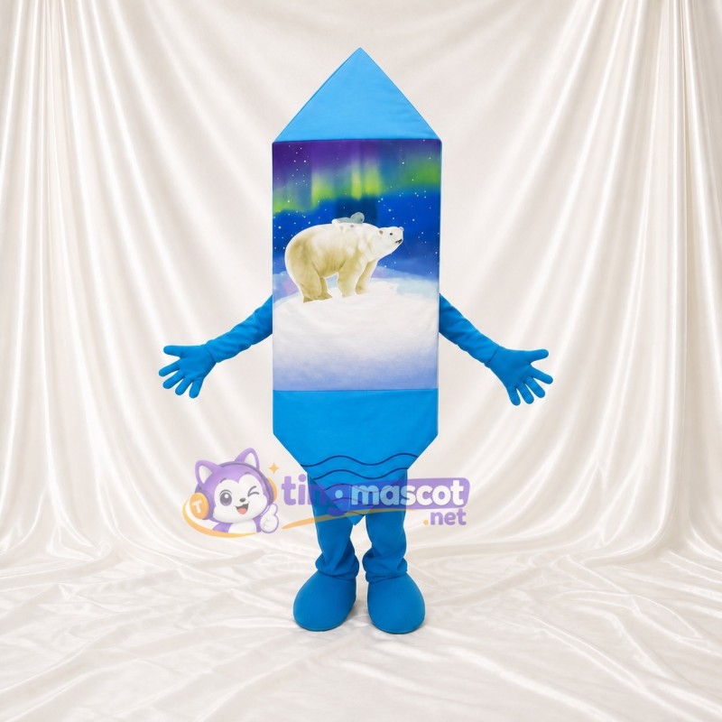 Crayon Character Mascot Costume Full Body for Adults School Events