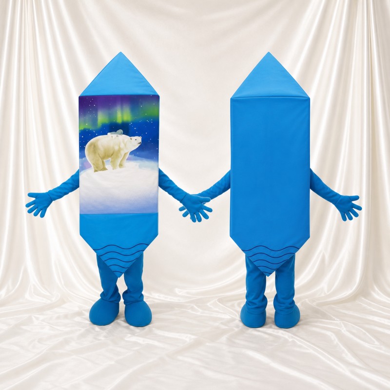 Crayon Character Mascot Costume Full Body for Adults School Events