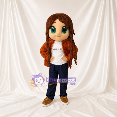 Woman Character Mascot Costume Full Body for Adults School Events
