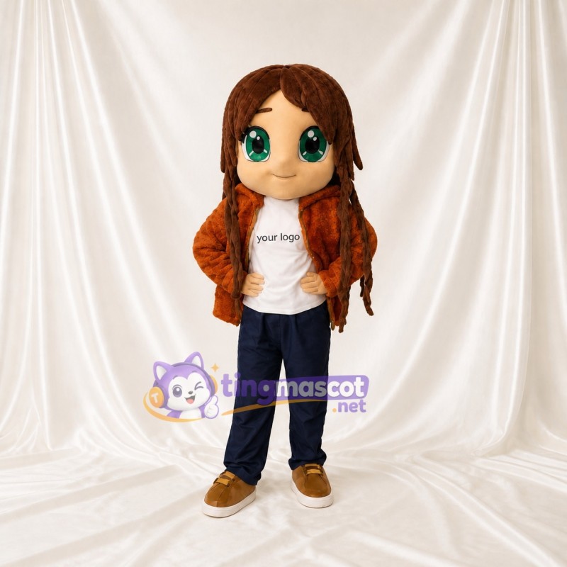 Woman Character Mascot Costume Full Body for Adults School Events