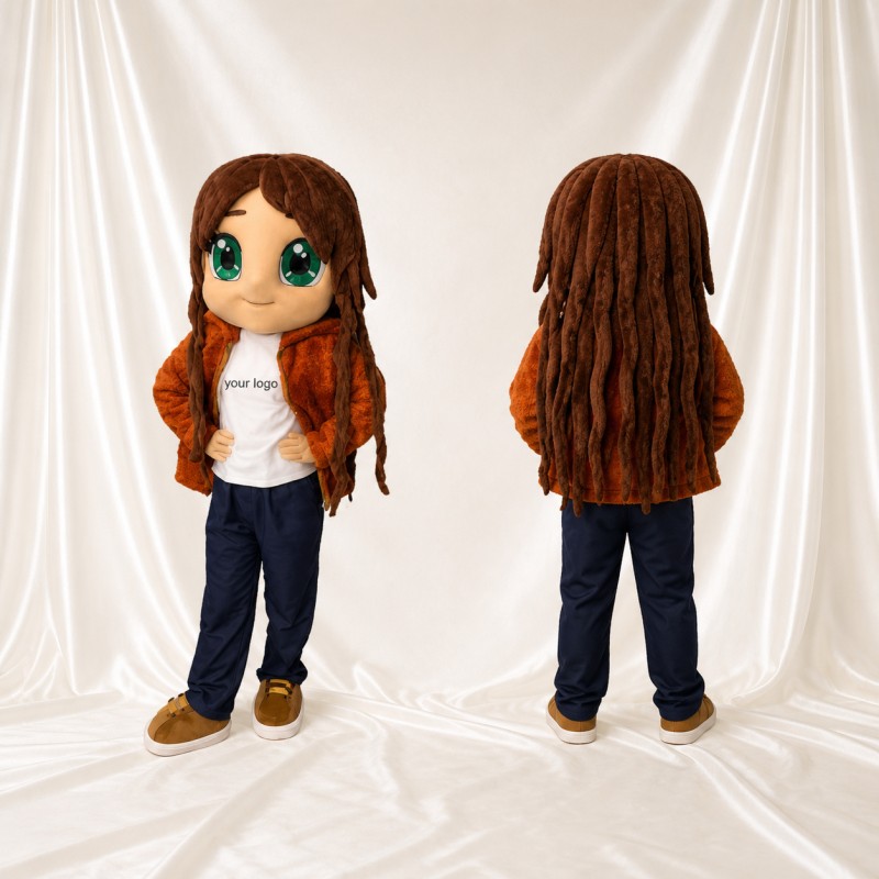 Woman Character Mascot Costume Full Body for Adults School Events