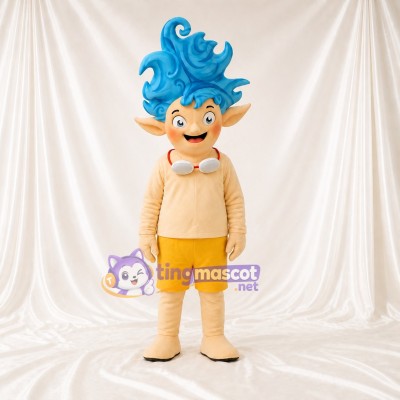 Blue Elf Character Mascot Costume Full Body for Adults Outdoor Events