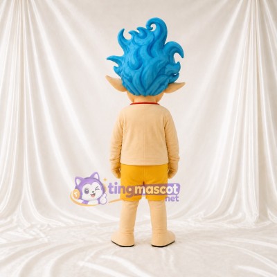Blue Elf Character Mascot Costume Full Body for Adults Outdoor Events